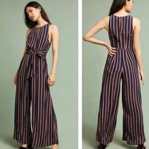 Tracy Reese Parachute Pant Striped Jumpsuit